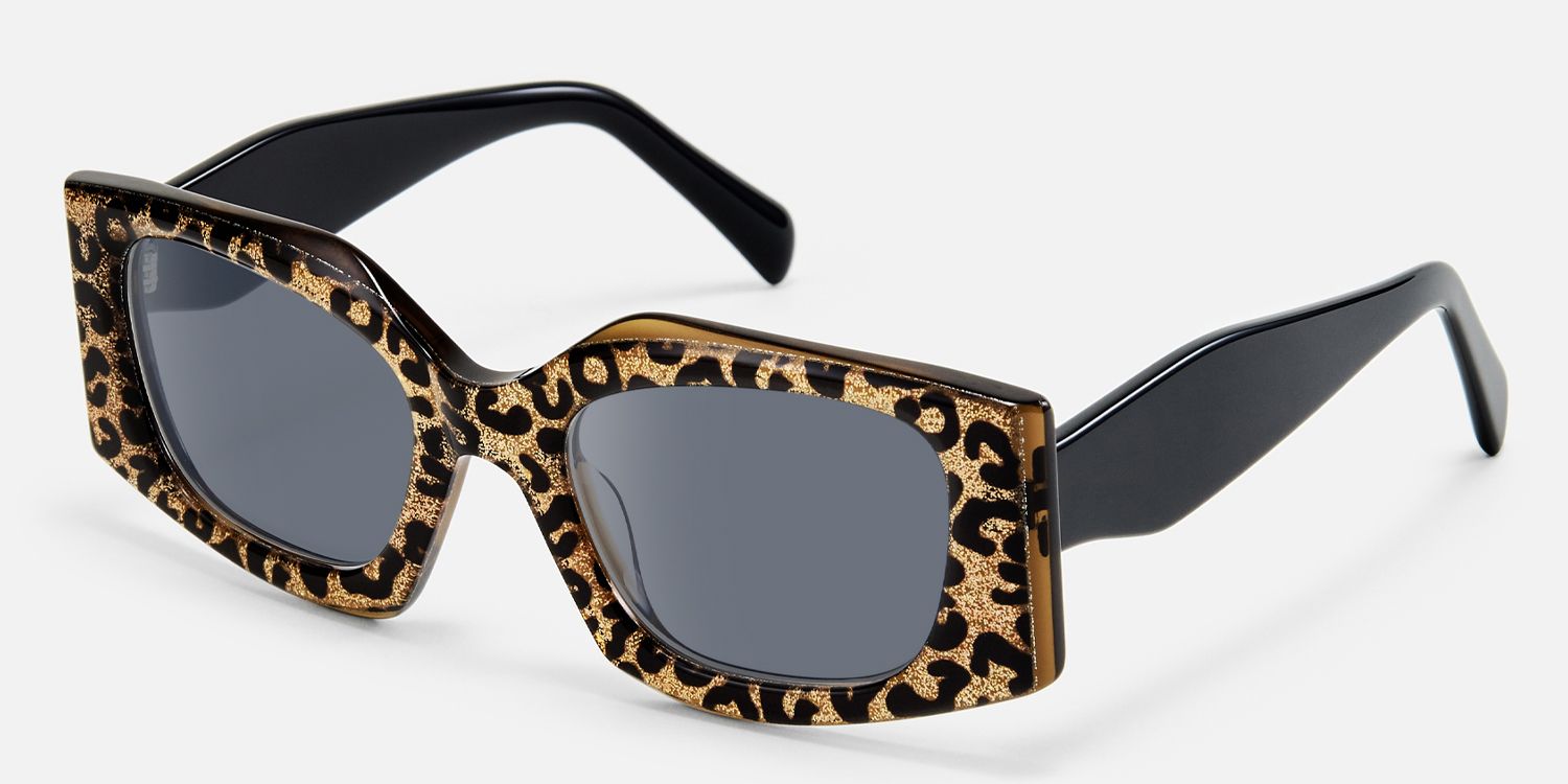 Tahlia - Geometric Tortoise Sunglasses | Vooglam Front View