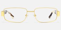 Cypher - Rectangle Gold Eyeglasses | Vooglam Angle View