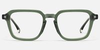 Maven - Square Green Eyeglasses | Vooglam Angle View