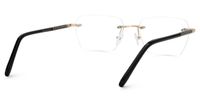 Faulkner - Geometric Gold Eyeglasses | Vooglam Side View