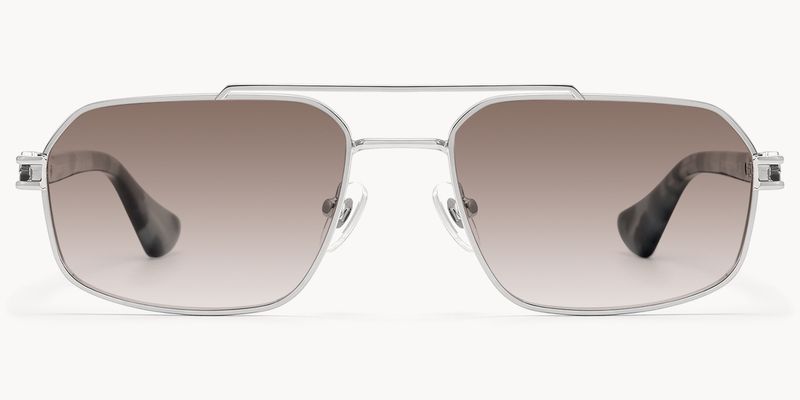 Lacey - Aviator Silver Sunglasses