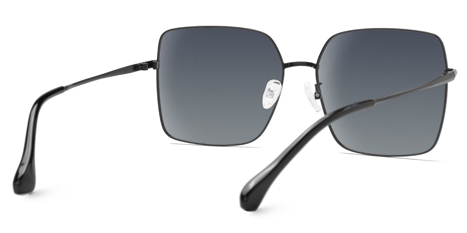 Elmer - Aviator Black Sunglasses | Vooglam Side View