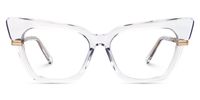 Mariana - Cat Eye Crystal Eyeglasses | Vooglam Angle View