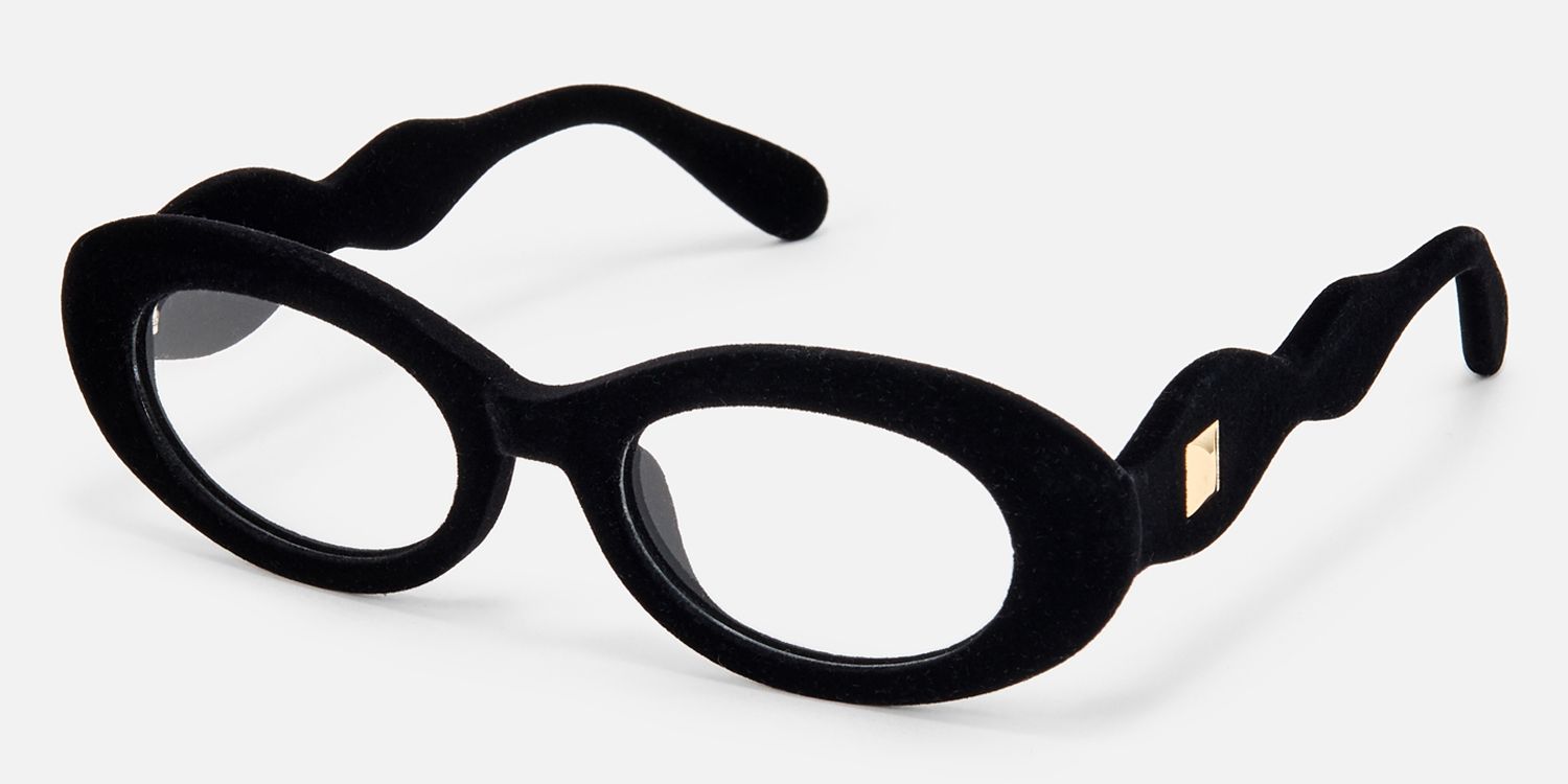 Royale - Oval Black Eyeglasses | Vooglam Front View