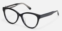 Shine in silence - Cat Eye Black Eyeglasses | Vooglam Front View