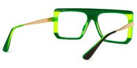 Damiano - Aviator Black/Green Two-tone Eyeglasses | Vooglam Side View