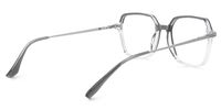 Elton - Square Grey Eyeglasses | Vooglam Side View