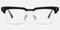 Paley - Browline Black Eyeglasses | Vooglam Angle View