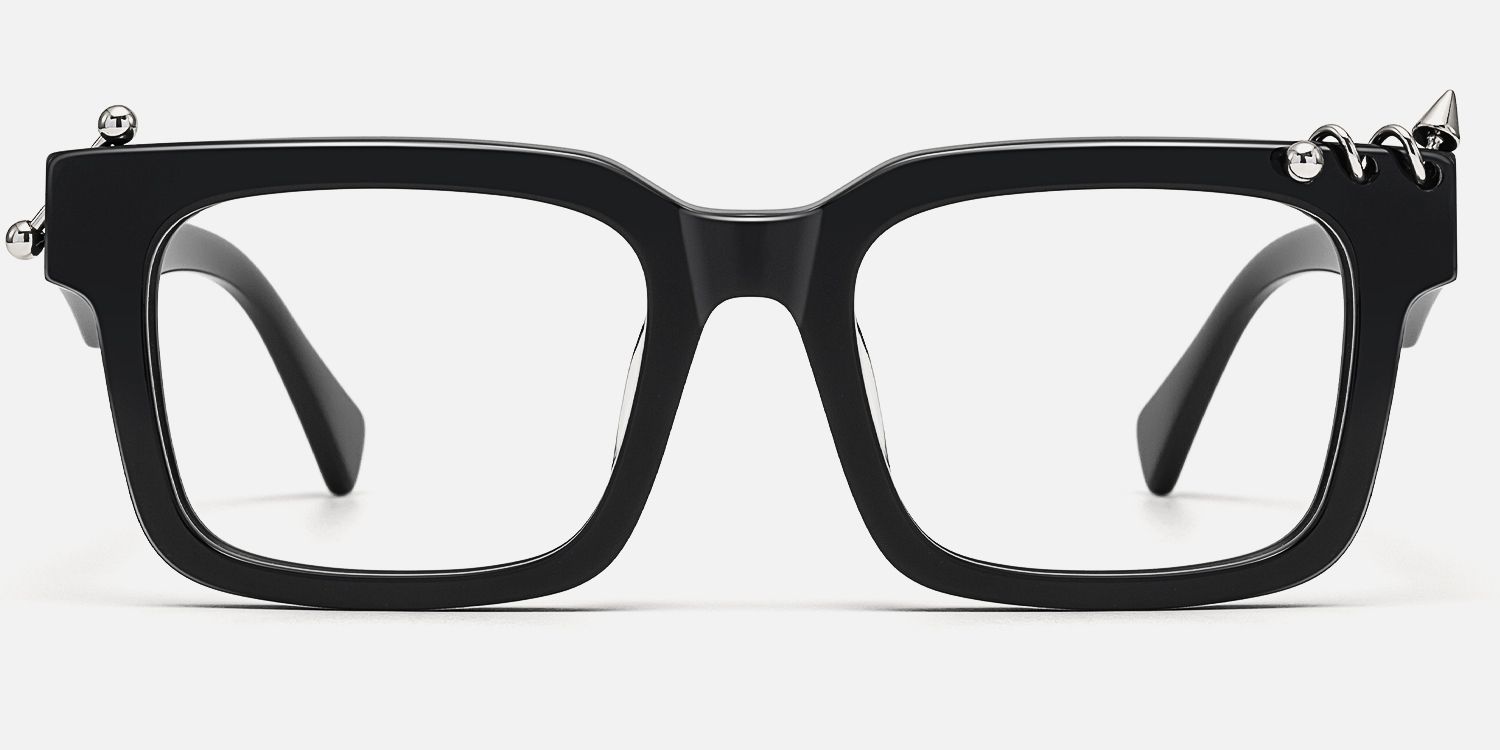 Spike - Rectangle Black Eyeglasses product detail 2