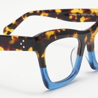 Sienna - Rectangle Two-tone Eyeglasses | Vooglam Design Details