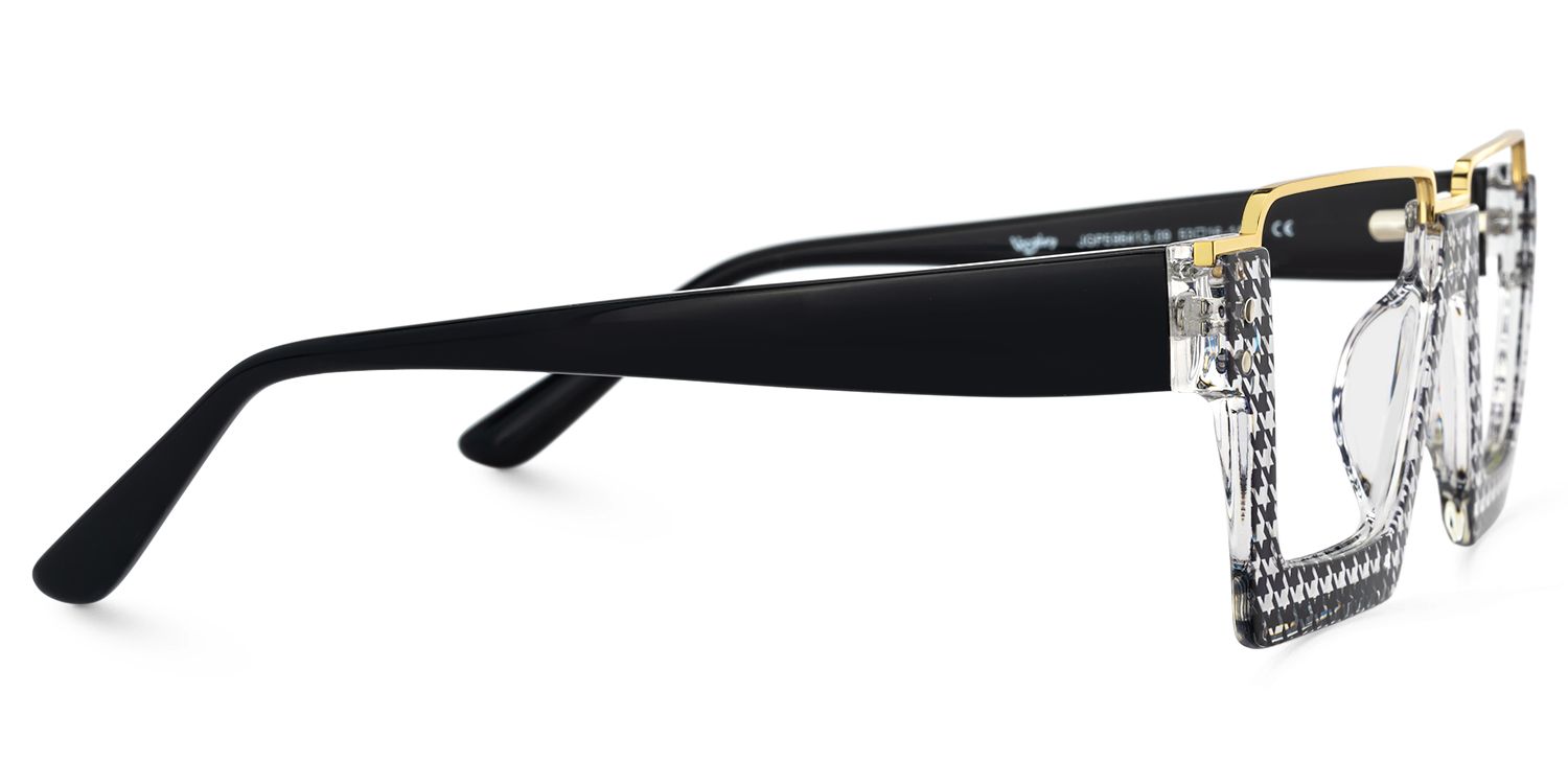Dardhan - Rectangle Pattern Eyeglasses | Vooglam 4