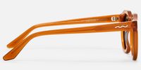 Aubrey - Geometric Brown Sunglasses | Vooglam Side View