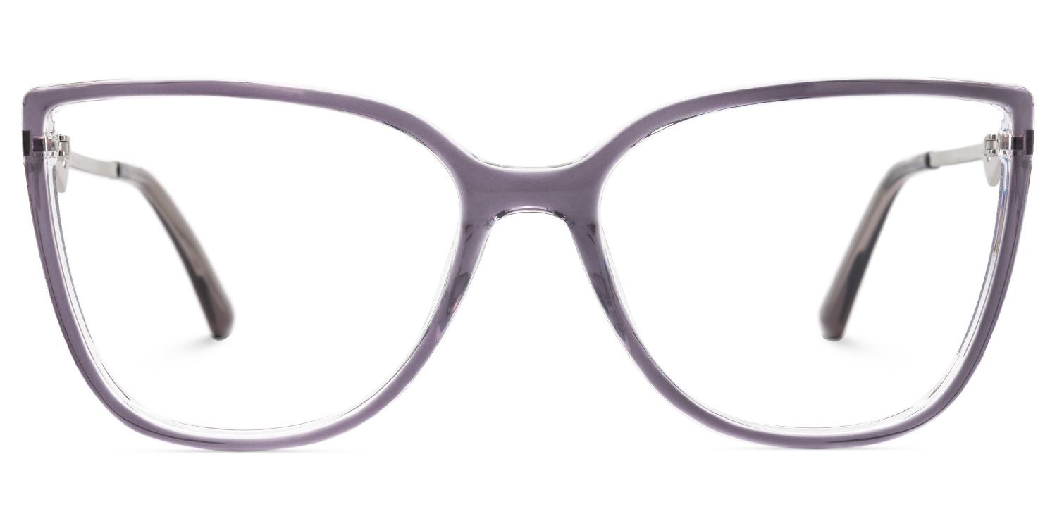 Faithan - Cat Eye Purple Eyeglasses | Vooglam Angle View
