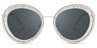 Hafiz - Round Silver Sunglasses | Vooglam Angle View