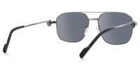 Aero - Aviator Grey Sunglasses | Vooglam Side View