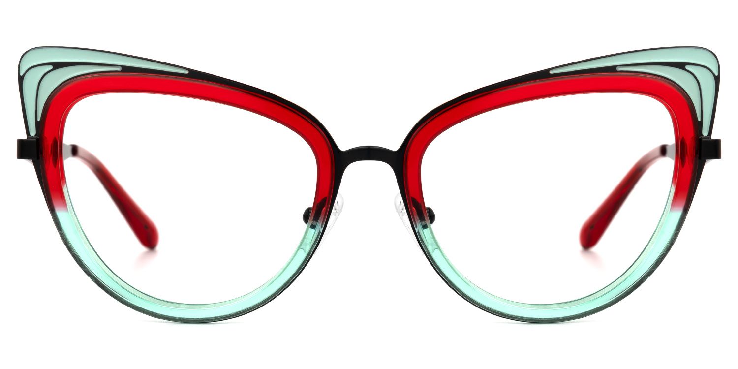 Aderes - Cat Eye Red/Green Eyeglasses product detail 2