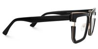 Ellette - Rectangle Black Eyeglasses | Vooglam 