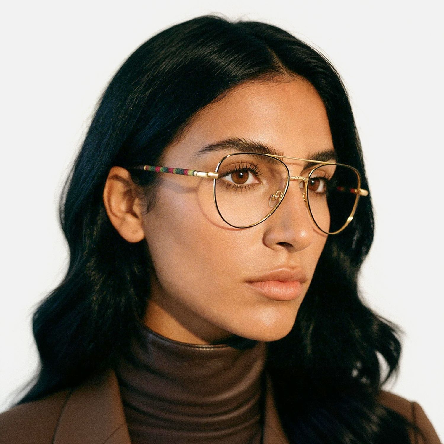 Explore the design story of Joni - Aviator Two-tone Eyeglasses | Vooglam