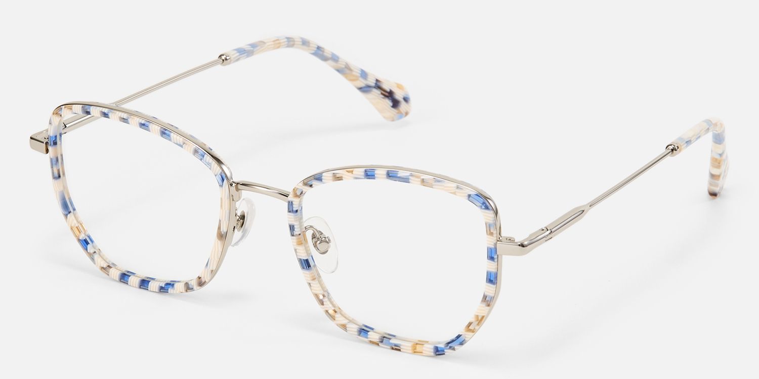 Wanderer - Geometric Pattern Eyeglasses | Vooglam Front View