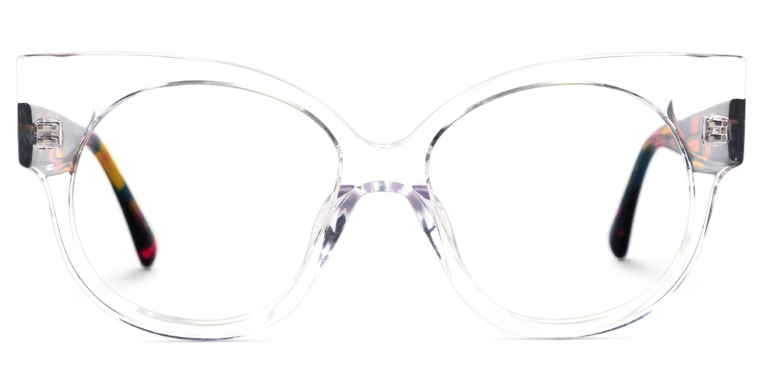 Kineks - Round Crystal Eyeglasses by Vooglam - Angle View