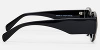Aura - Cat Eye Black Sunglasses | Vooglam Side View