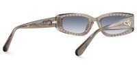Quentin - Rectangle Grey Sunglasses | Vooglam Side View