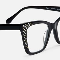 Glitz - Cat Eye Black Eyeglasses | Vooglam Design Details