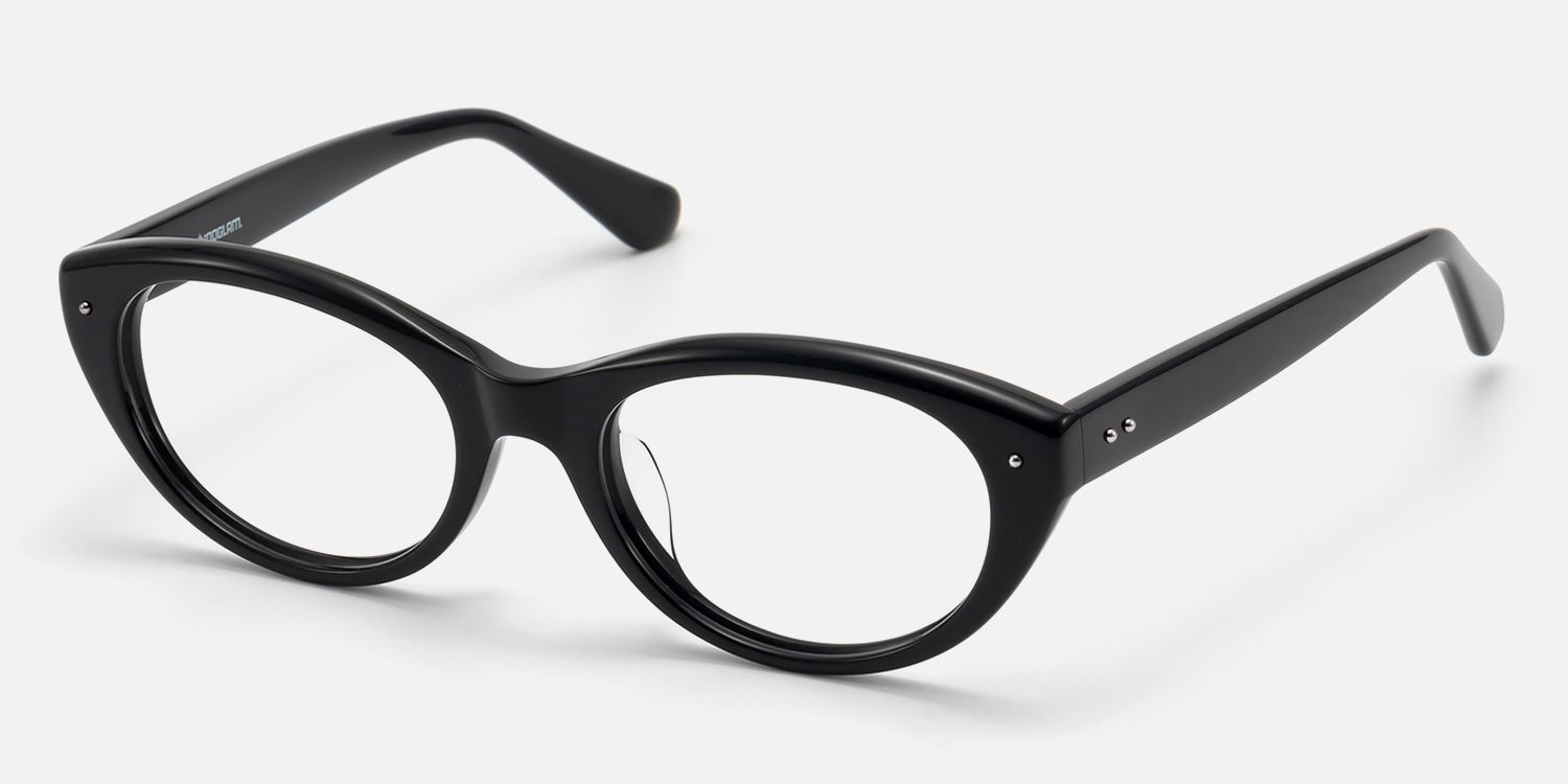 Vael - Classic Thick Black Cat Eye Frames | Vooglam Front View