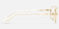 Lacey - Iconic Thin Aviator Gold Eyeglasses | Vooglam Side View