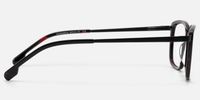 Alloy - Sleek Black Rectangle Professional Glasses | Vooglam Side View