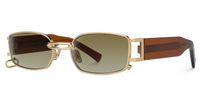 Eliakim - Rectangle Brown Sunglasses | Vooglam Front View