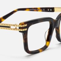 Anansi - Rectangle Tortoise Eyeglasses | Vooglam Design Details