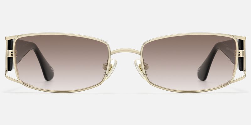 Wren - Rectangle Gold Sunglasses