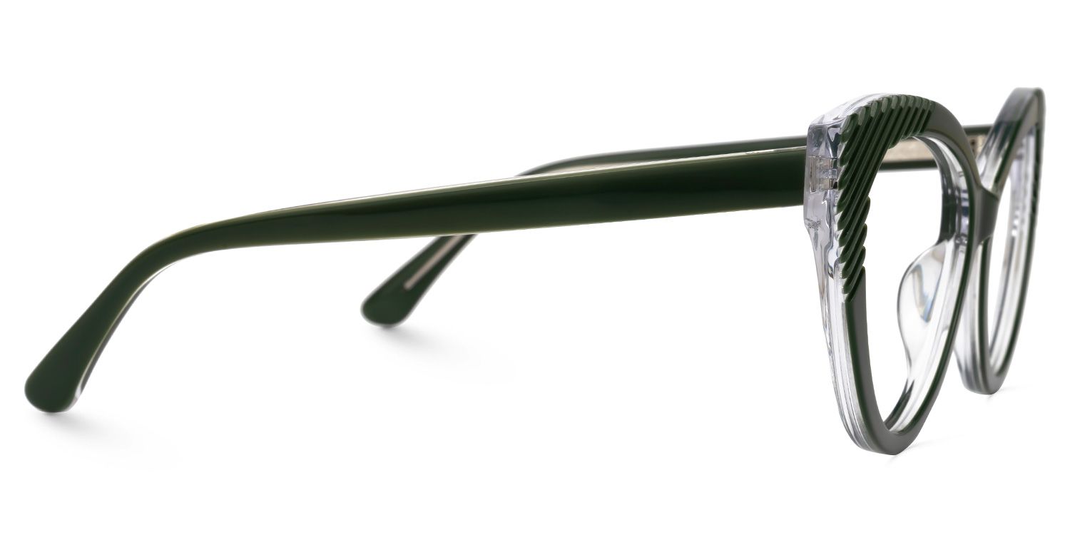 Danail - Cat Eye Green Eyeglasses | Vooglam 4