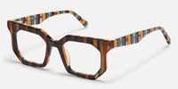 Abetzi - Rectangle Brown Eyeglasses | Vooglam Front View