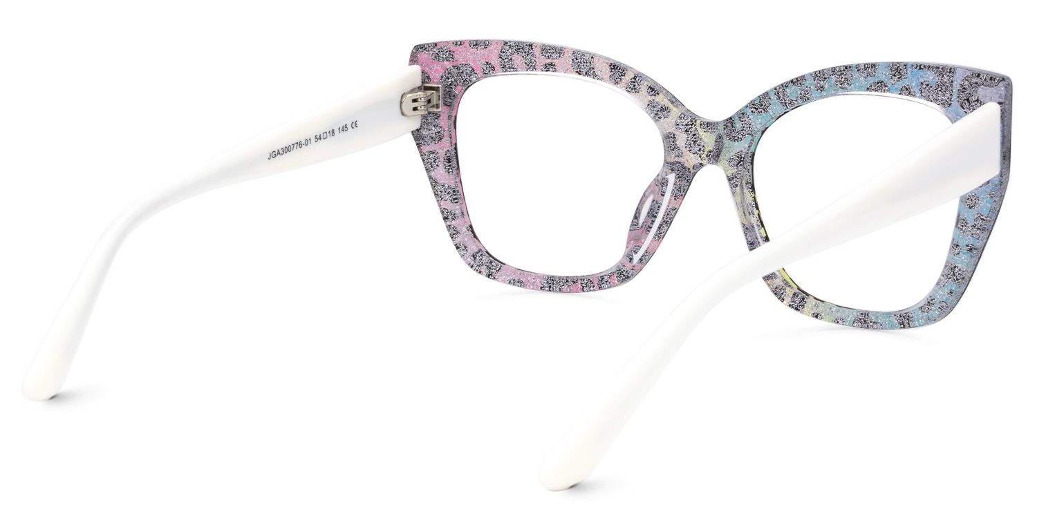 Haidera - Cat Eye Multicolor Eyeglasses | Vooglam Side View