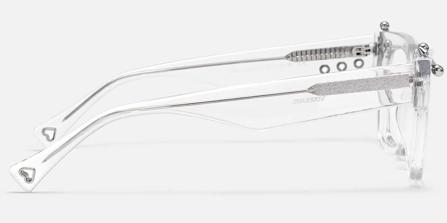 PIERCE - Square Transparent Eyeglasses | Vooglam Side View