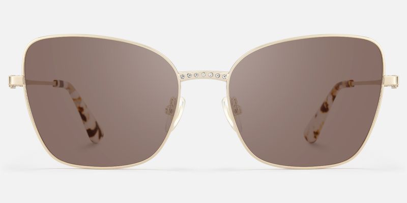 Meadow - Square Gold Sunglasses