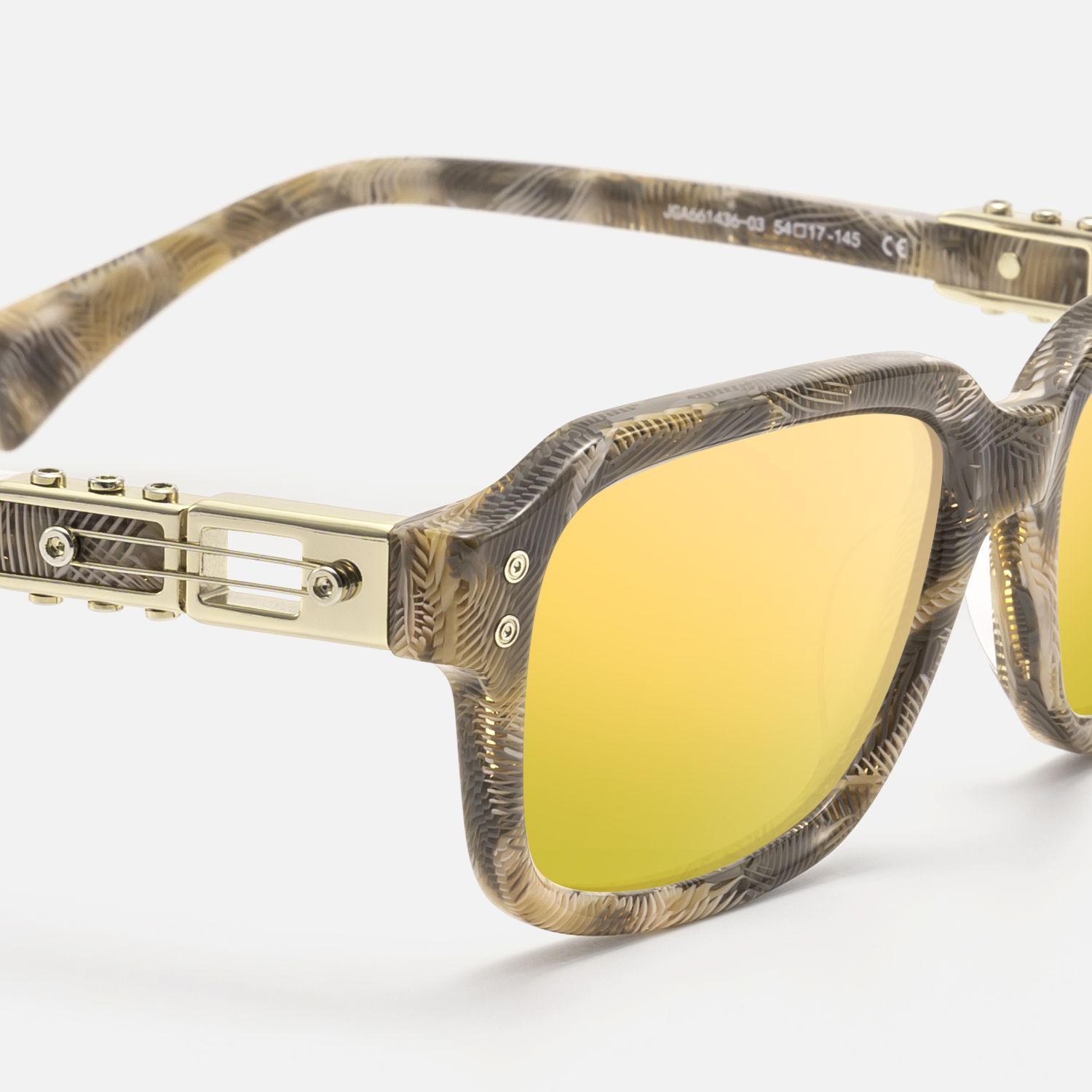 Anacortes - Light Brown Pattern Guitar Glasses | Vooglam Design Details