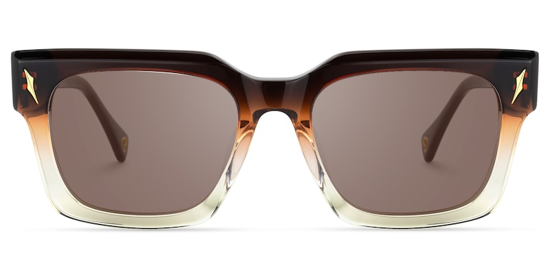 Mahola - Rectangle Brown Sunglasses