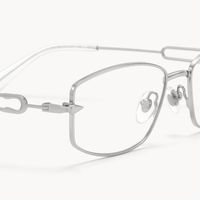 Bladework - Rectangle Silver Eyeglasses - 4