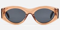 Aura - Cat Eye Champagne Sunglasses | Vooglam Angle View