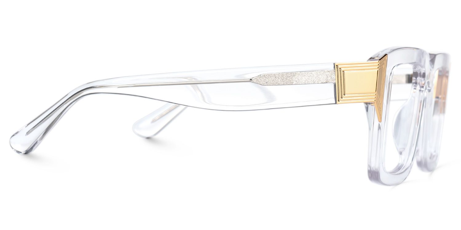 Emanita - Rectangle Crystal Eyeglasses | Vooglam 4