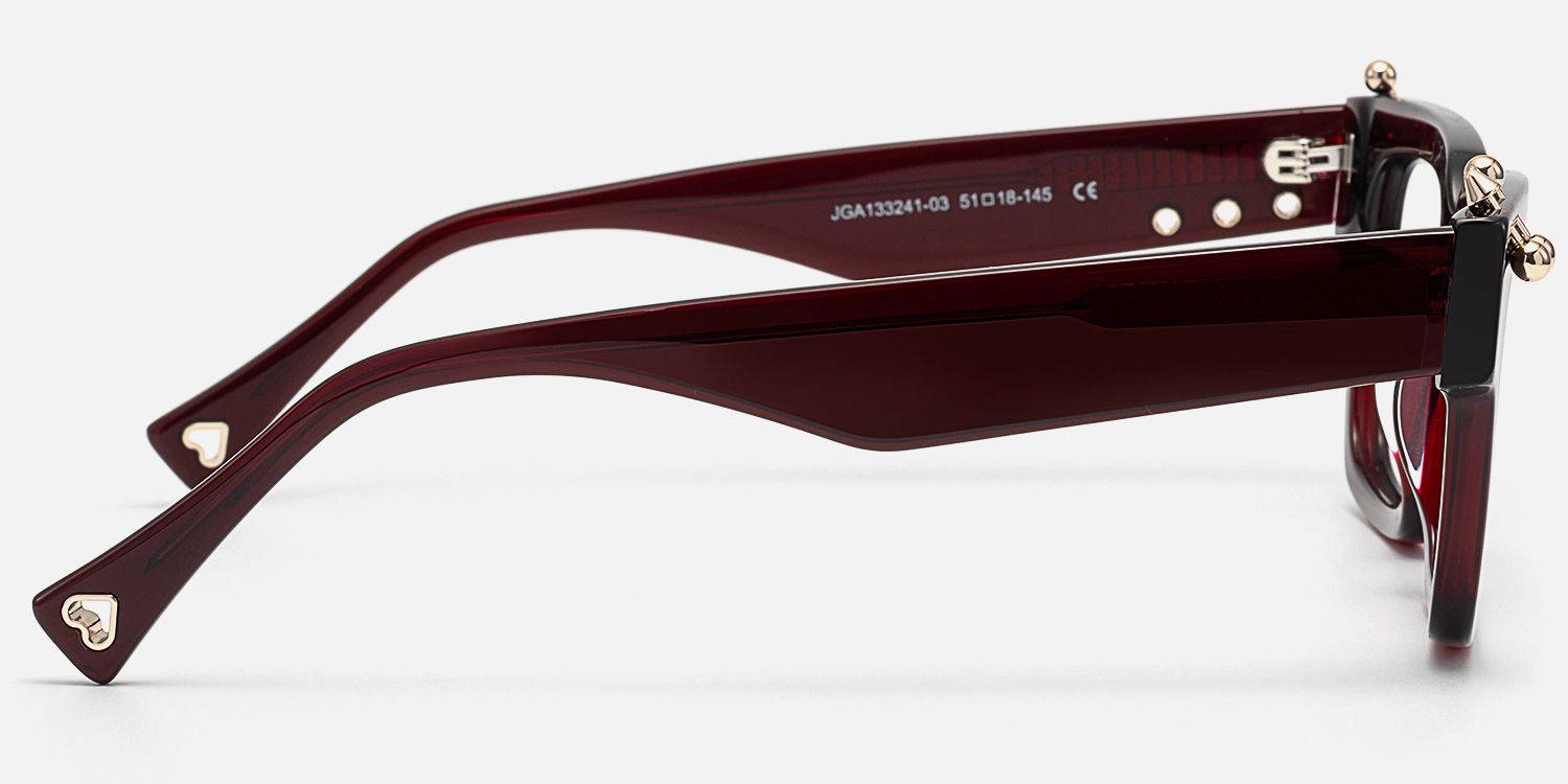 PIERCE - Square Red Eyeglasses product detail 3