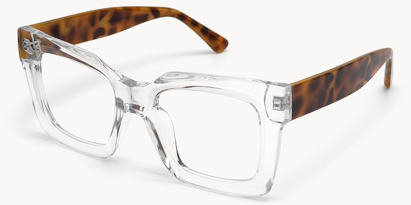 Pacheco - Clear Square Glasses Tortoiseshell Arms