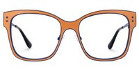Emerson - Square Orange Eyeglasses | Vooglam Angle View