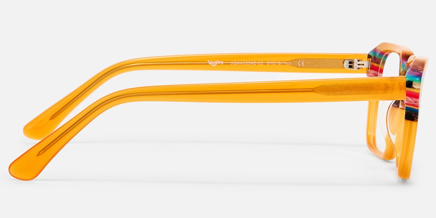 Nanda - Square Orange Eyeglasses product detail 3