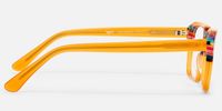 Nanda - Square Orange Eyeglasses | Vooglam Side View