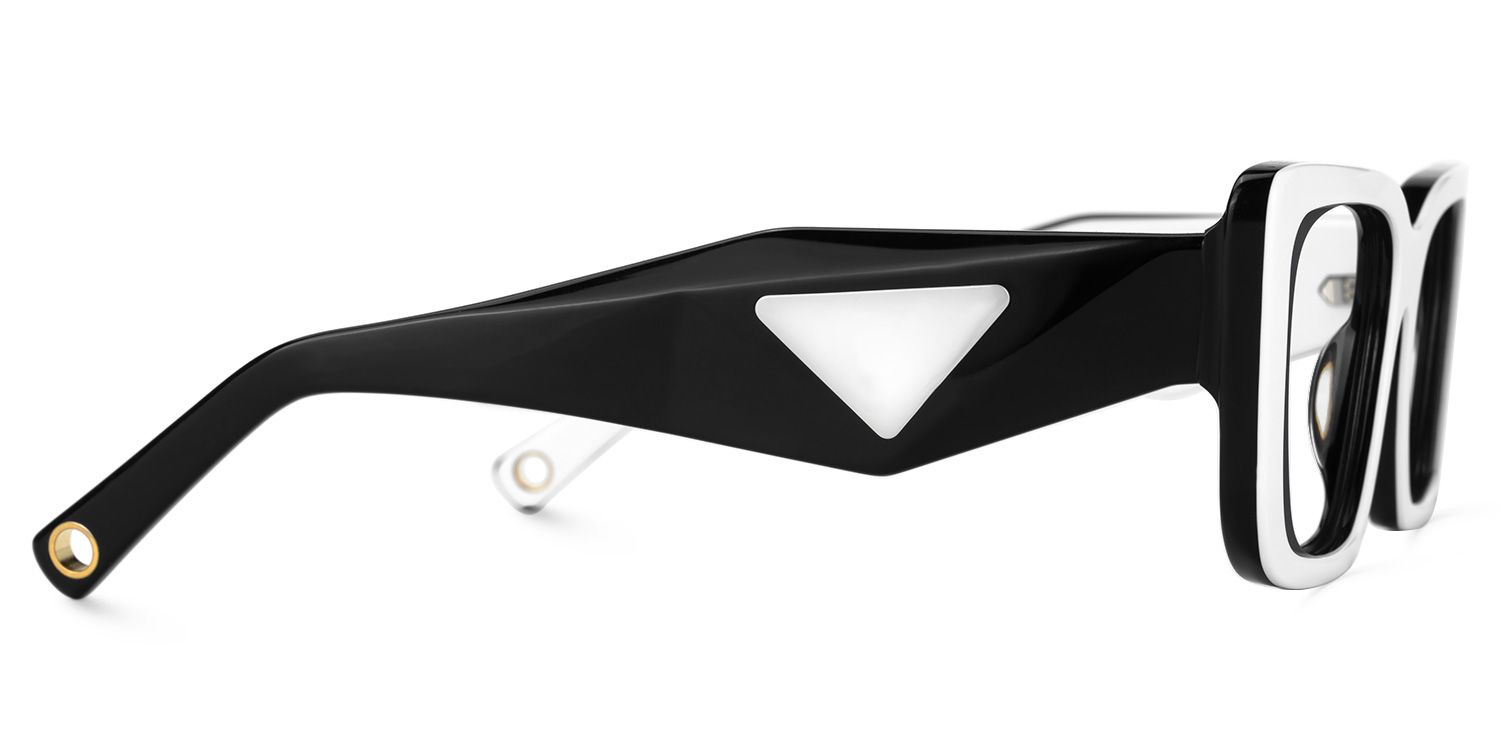Emerens - Rectangle White Eyeglasses | Vooglam 4