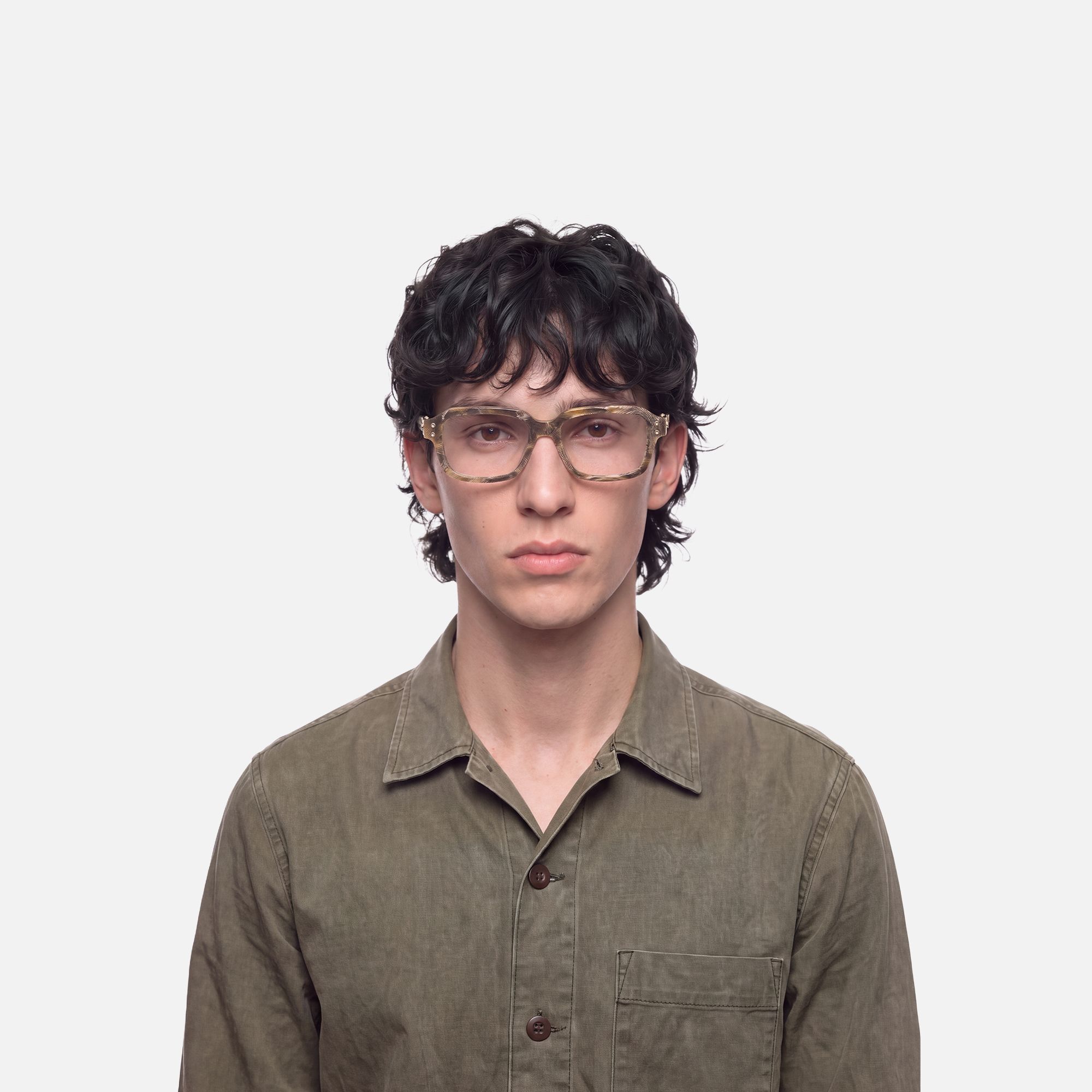 Anacortes - Light Brown Pattern Guitar Glasses by Vooglam - On Model